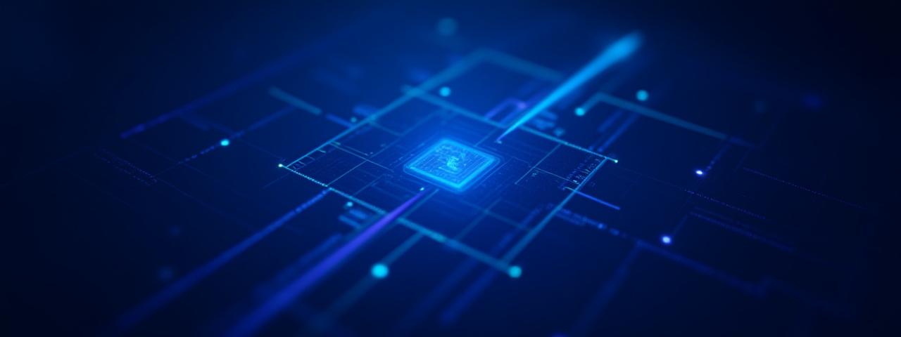 抽象的な幾何学模様とセキュリティ関連のデータを象徴する半透明のオーバーレイ。